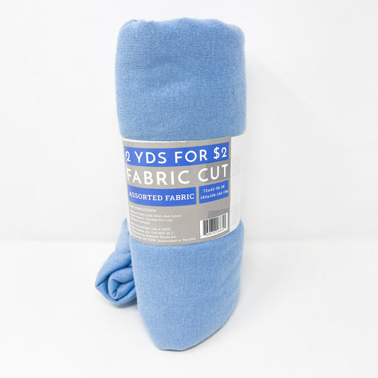 2 yds Fabric Cut Assorted Fabric - Light Blue