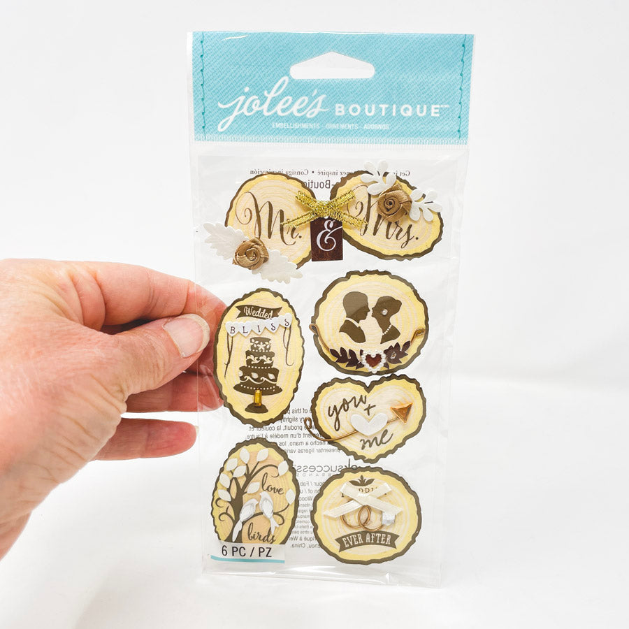 Jolee's Boutique Mr & Mrs Woodslice 3D Stickers