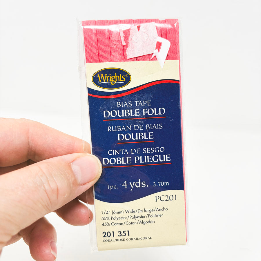 Wrights Double Fold Bias Tape - 4 yd Pack
