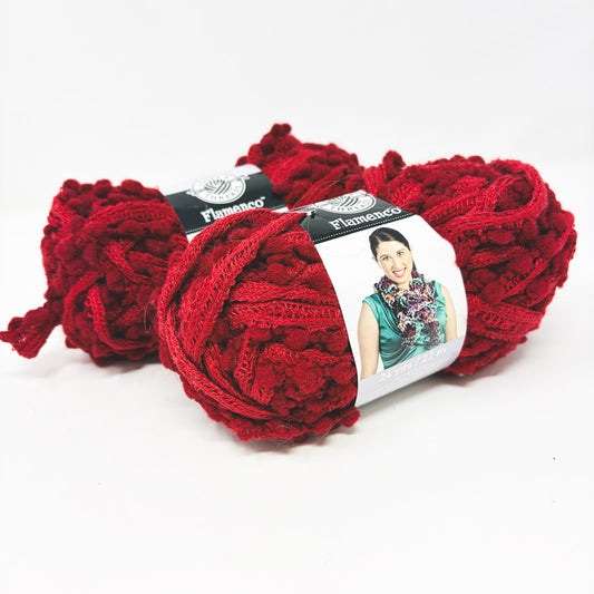 Loops & Threads Flamenco Pom Pom Scarf Yarn (1)