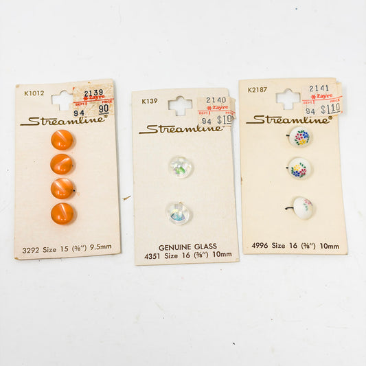Carded Streamline Buttons