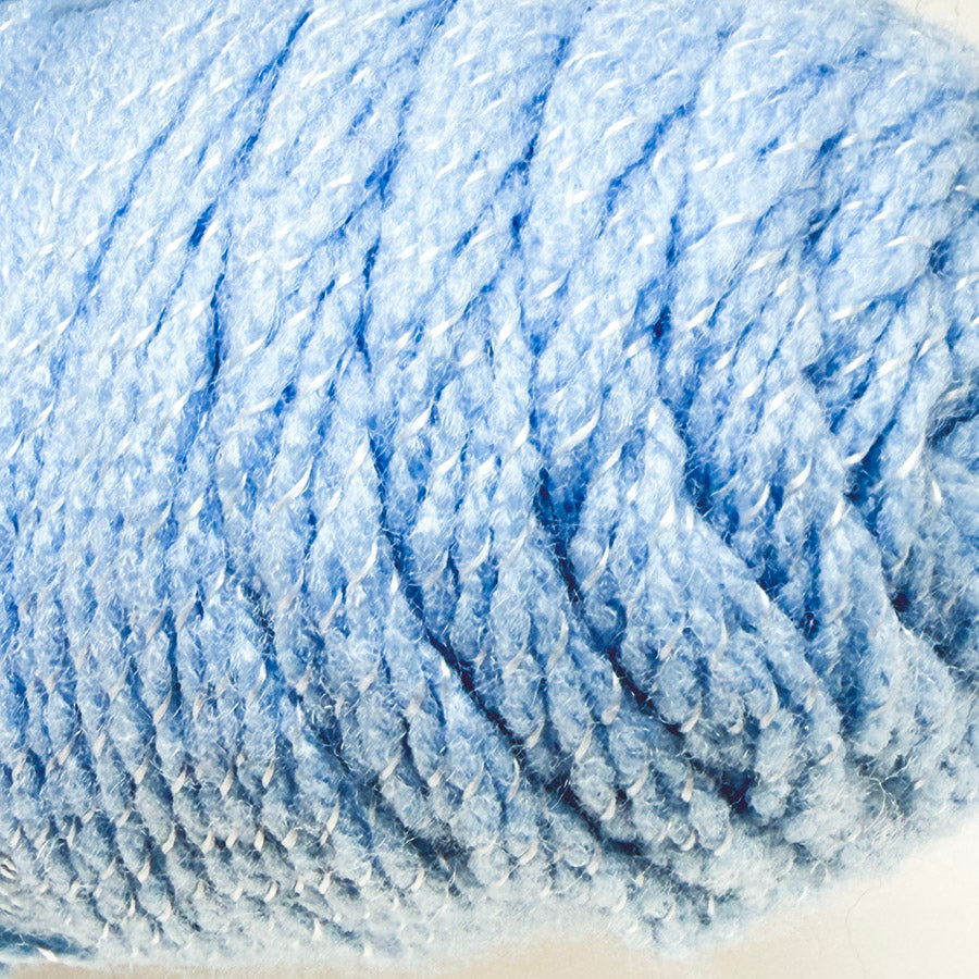 Baby Blue Acrylic Yarn with White Thread