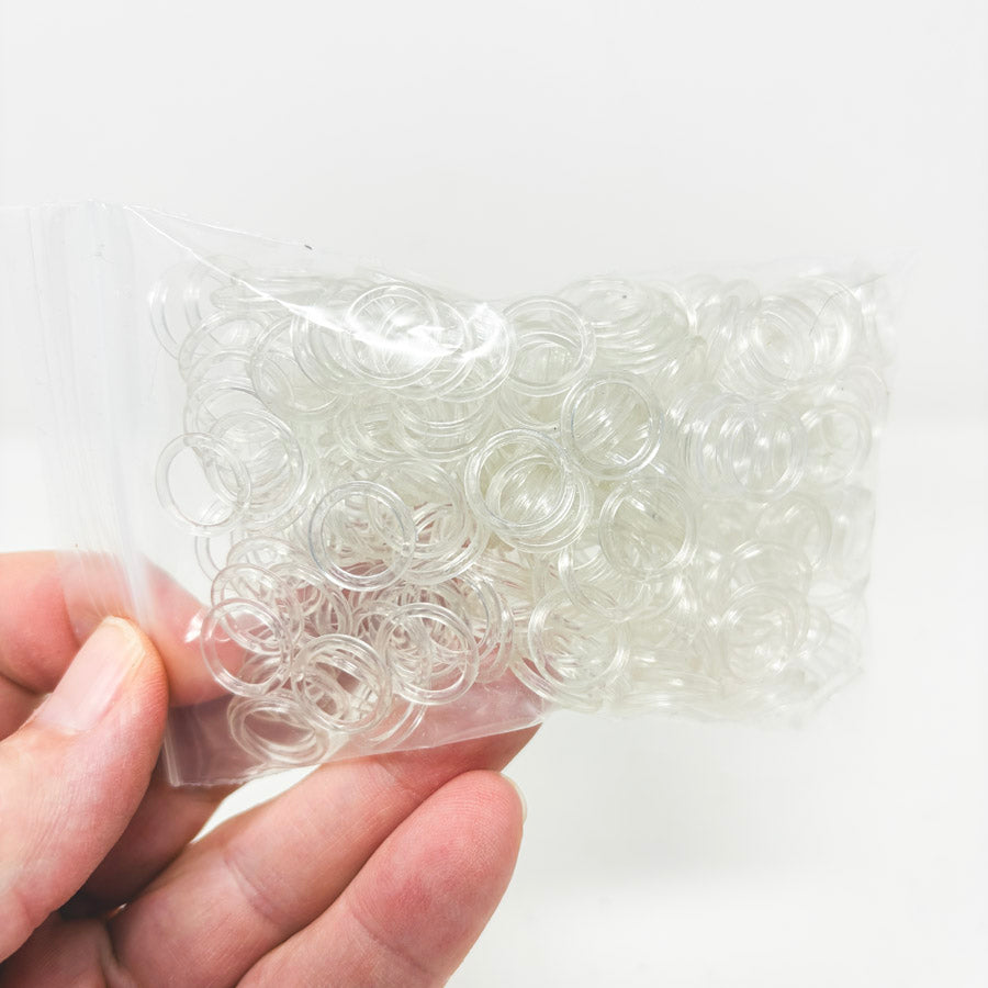 Bulk Clear Plastic Bra/Lingerie Strap Sliders - Ring or Figure Eight