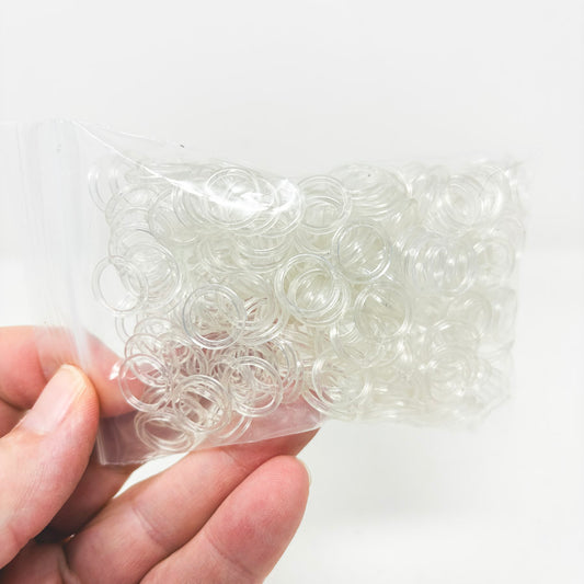 Bulk Clear Plastic Bra/Lingerie Strap Sliders - Ring or Figure Eight