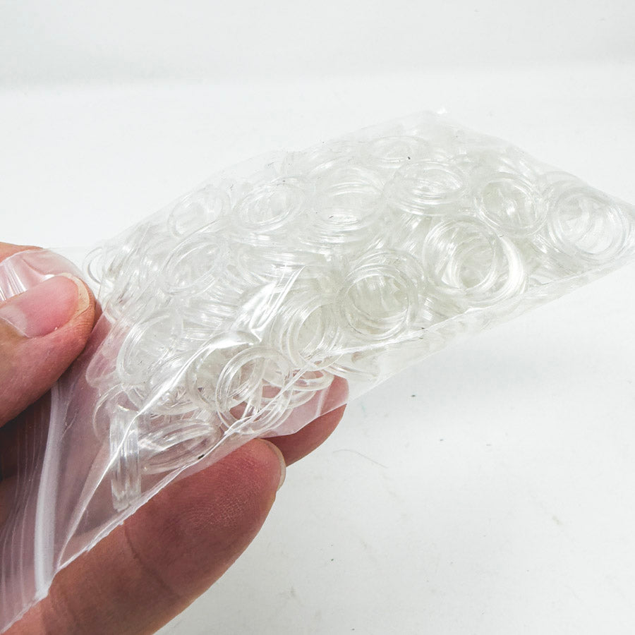 Bulk Clear Plastic Bra/Lingerie Strap Sliders - Ring or Figure Eight