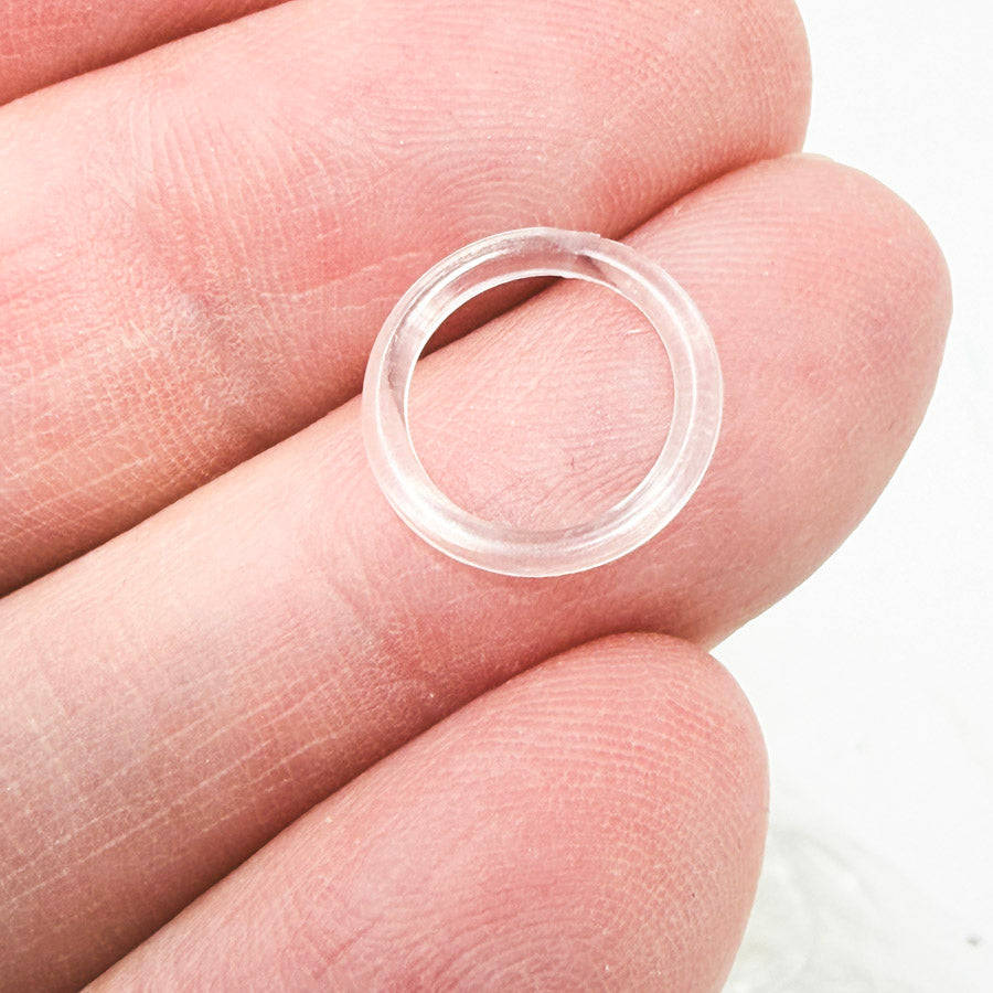 Bulk Clear Plastic Bra/Lingerie Strap Sliders - Ring or Figure Eight