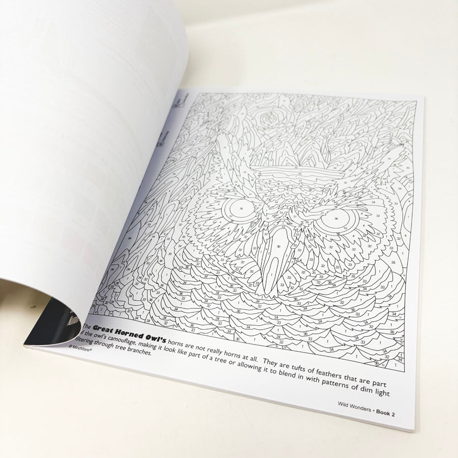 Wild Wonders Color By Number Coloring Book