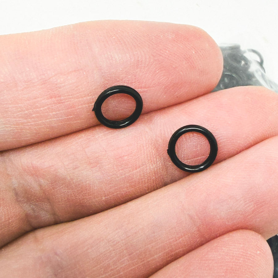 Bulk Black Plastic Bra/Lingerie Strap Sliders - Ring or Figure Eight