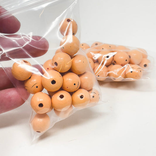 Wood Painted Face Beads (1)