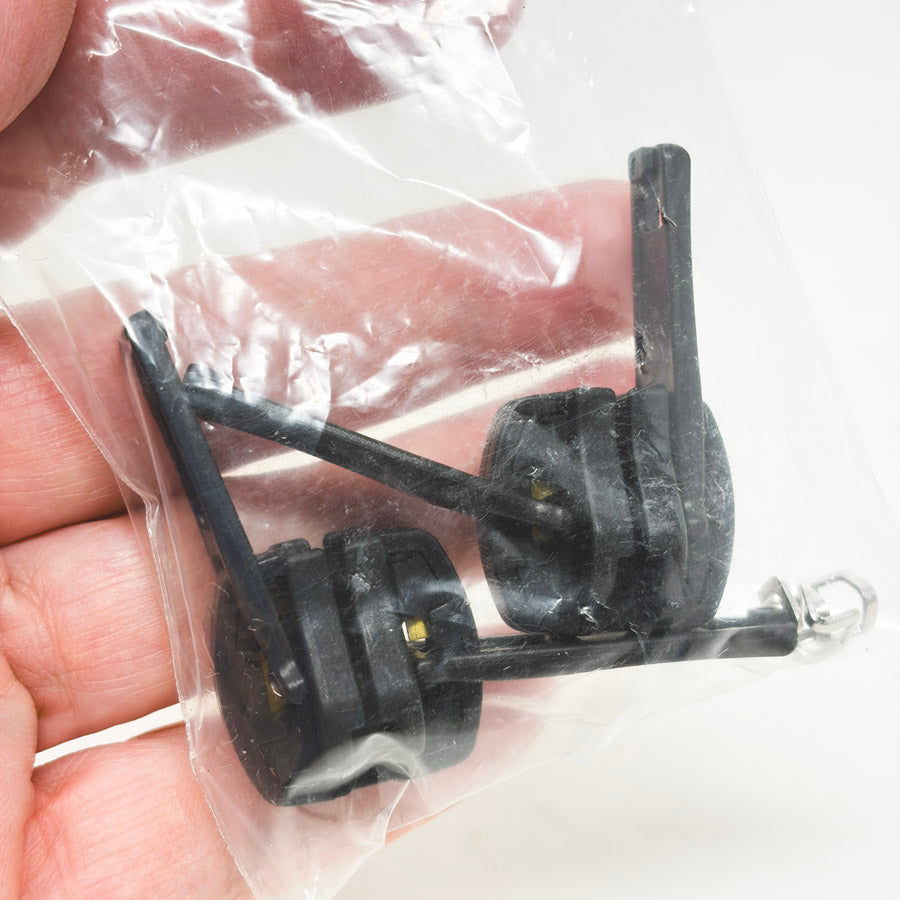 Pair of Heavy Duty Black Plastic Zipper Pulls