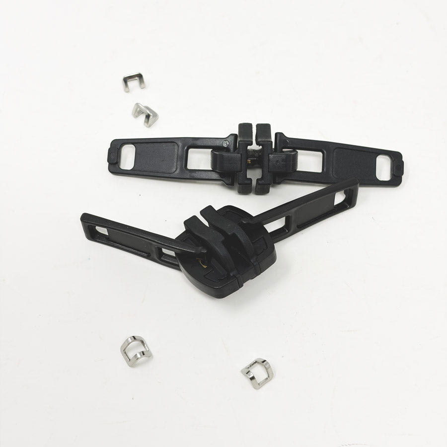 Pair of Heavy Duty Black Plastic Zipper Pulls