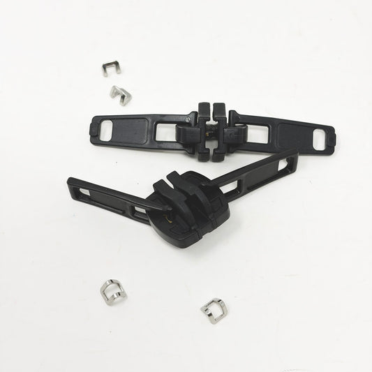 Pair of Heavy Duty Black Plastic Zipper Pulls