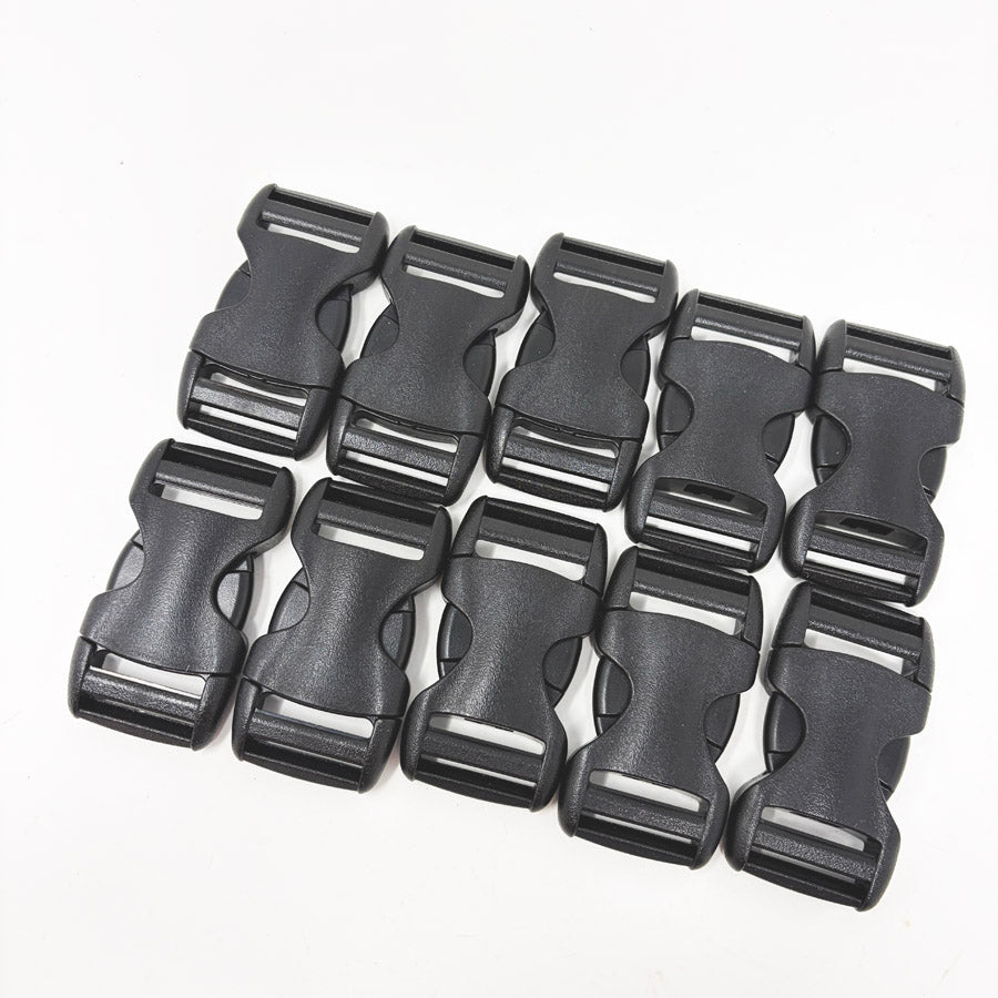 1 Inch Flat Heavy Duty Plastic Buckles (10)