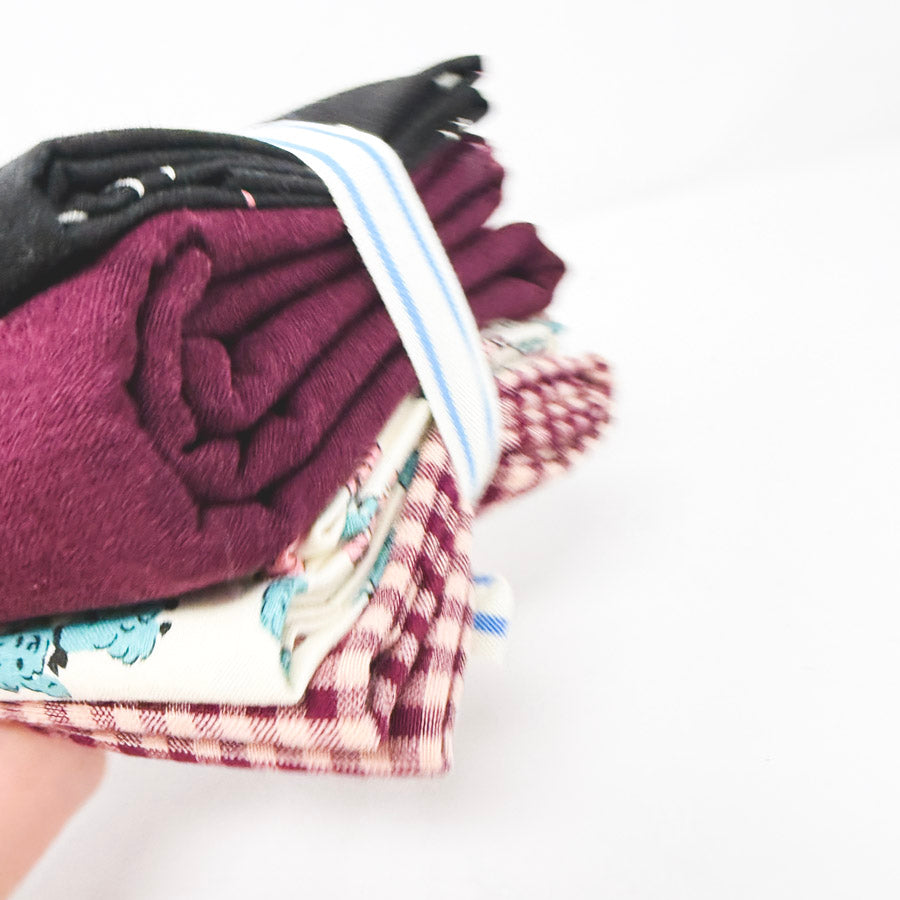 Maroon Sock Hop Fabric Bundle