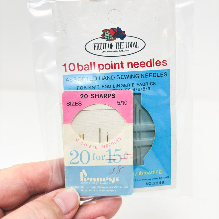 Bundled of Asst. Hand Sewing Needles - Fruit of the Loom