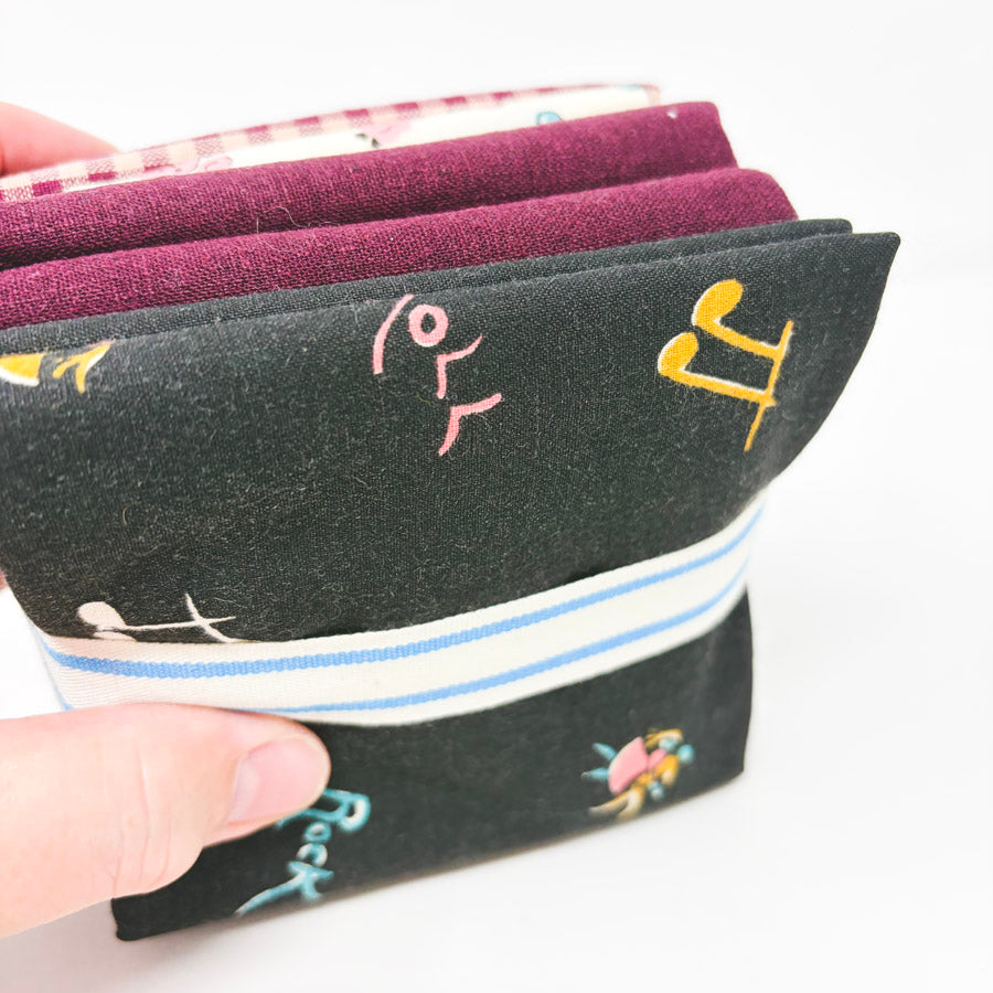 Maroon Sock Hop Fabric Bundle