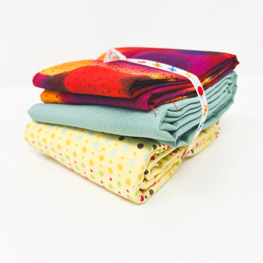 Warm Polka Dot Fabric Bundle