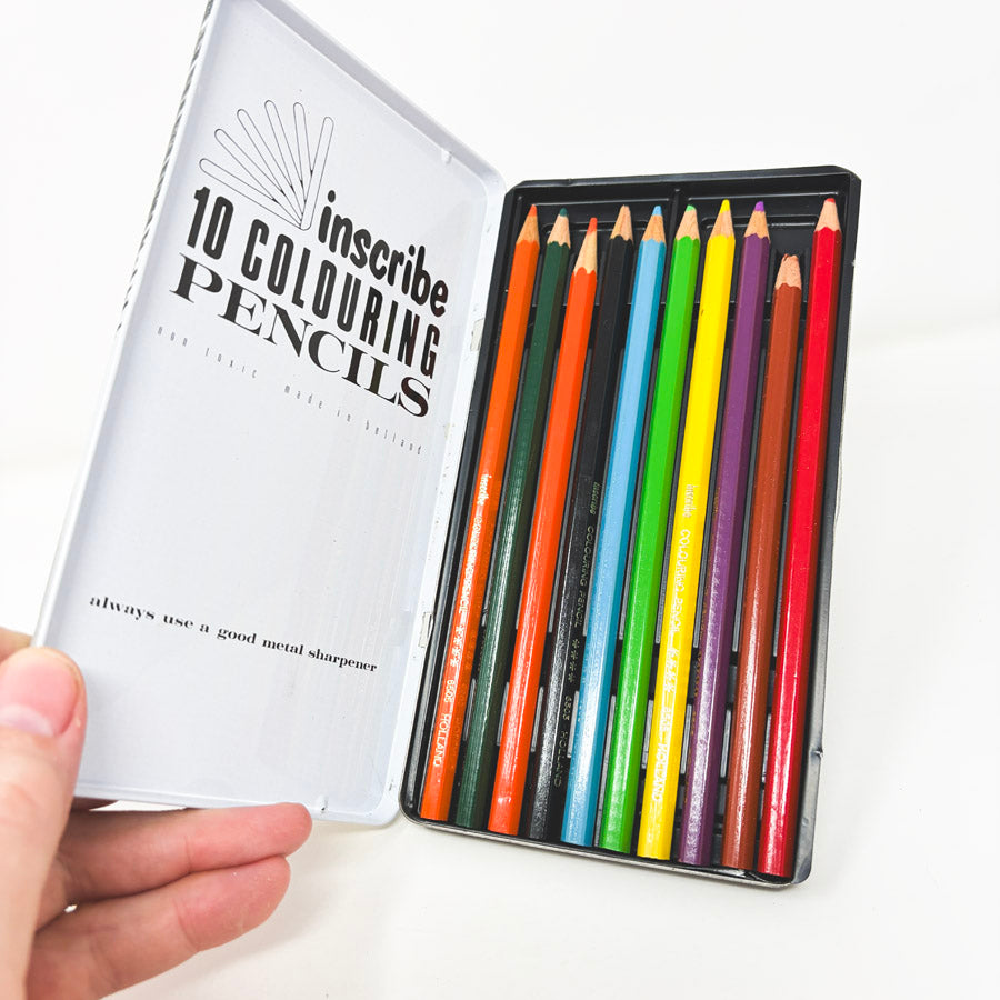 Inscribe Colouring Pencils in Tin - 10 ct