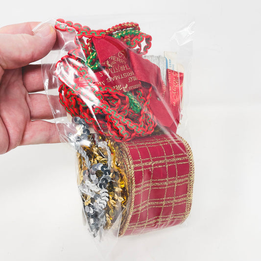 Bundle of Christmas Ribbon & Trim