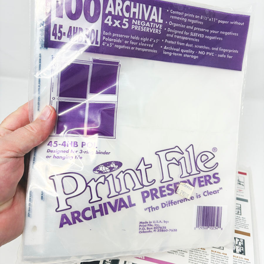 4" x 5" Archival Negative Preservers
