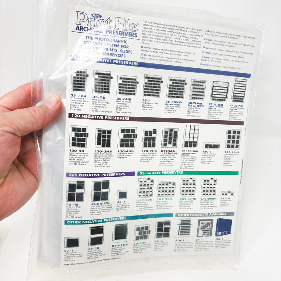 4" x 5" Archival Negative Preservers