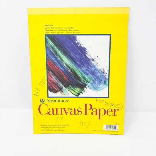 9" x 12" Strathmore 300 Series Canvas Paper