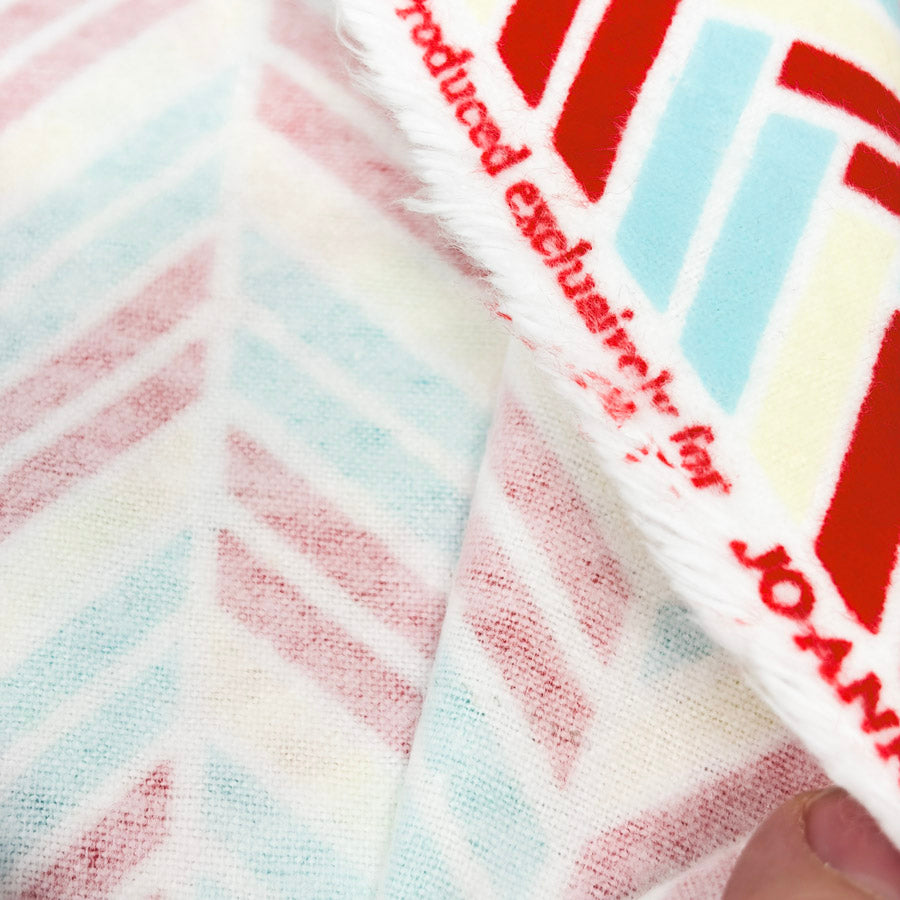 2 yds x 42" Three Color Chevron Flannel Fabric