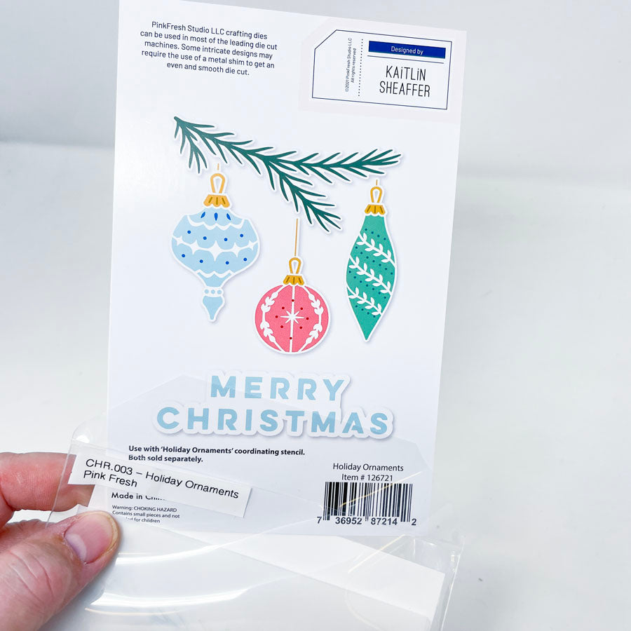 Holiday Ornament - Pink Fresh Stencil & Die