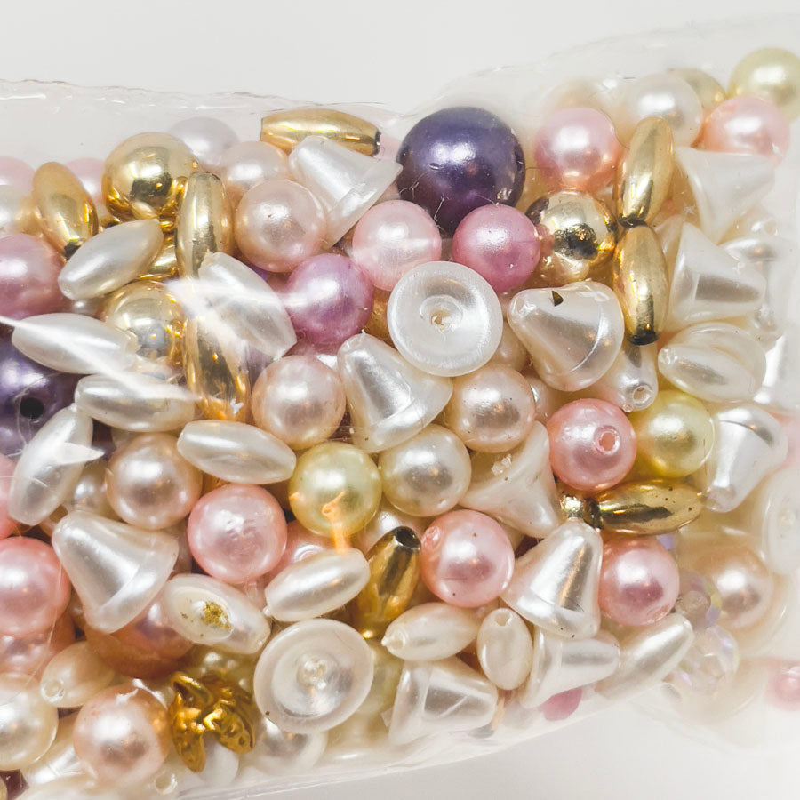 Assorted Plastic Bell & Pearl Beads
