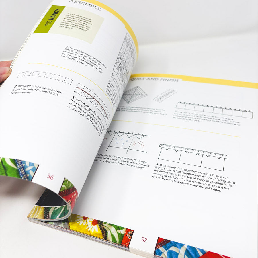 Serge & Merge Quilts Book and CD by Create with Nancy