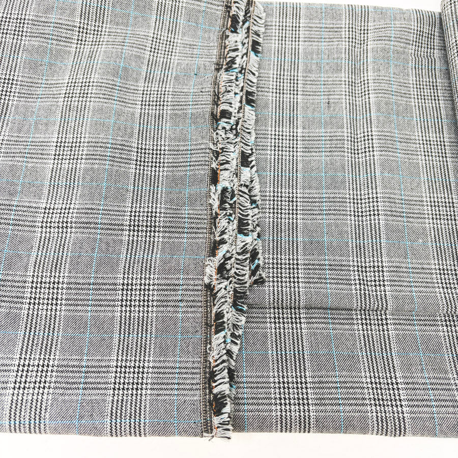 63" x 52" Prince of Wales Plaid Fabric - Slack Style Blend