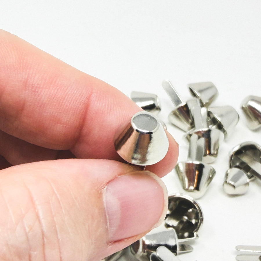 Bundle of Asst. Flat Top Stud Cones – 2 Prong (28)