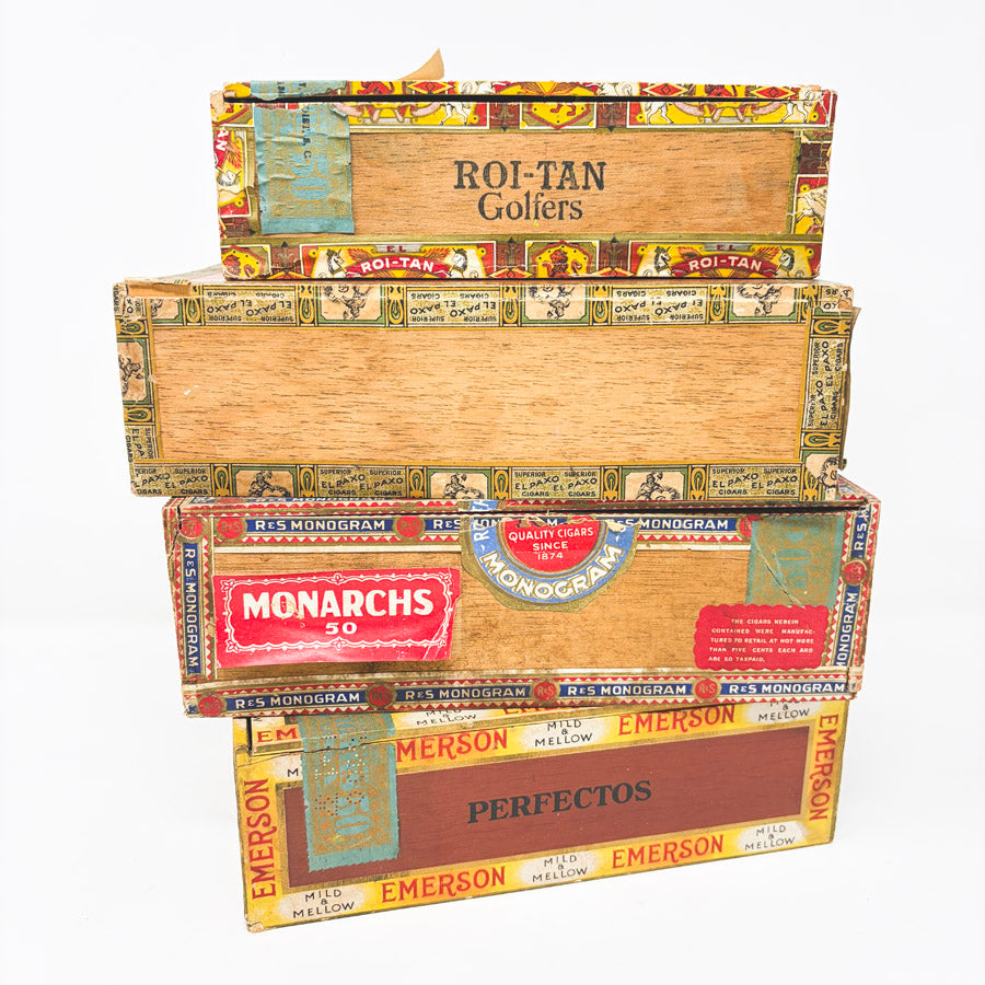 Vintage Wood Cigar Boxes