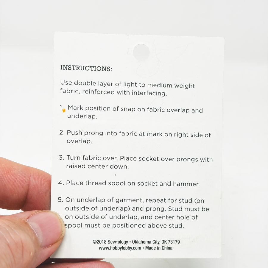Sewology Snap Fasteners – Size 16