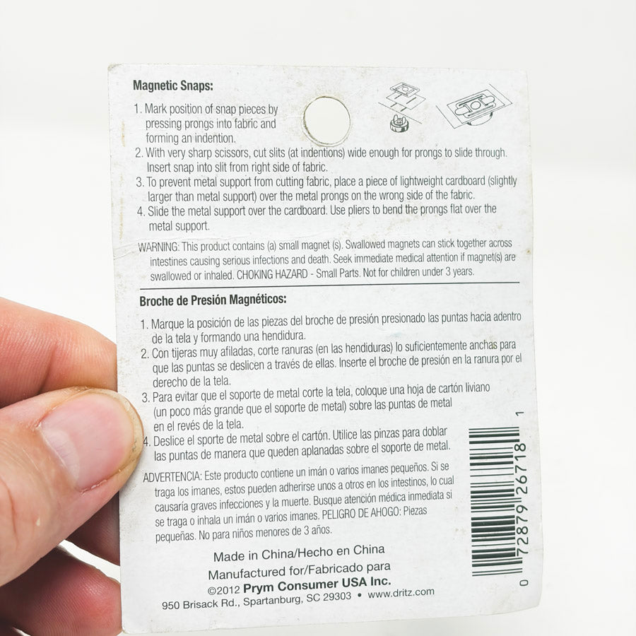Dritz 3/4-Inch Square Magnetic Snaps
