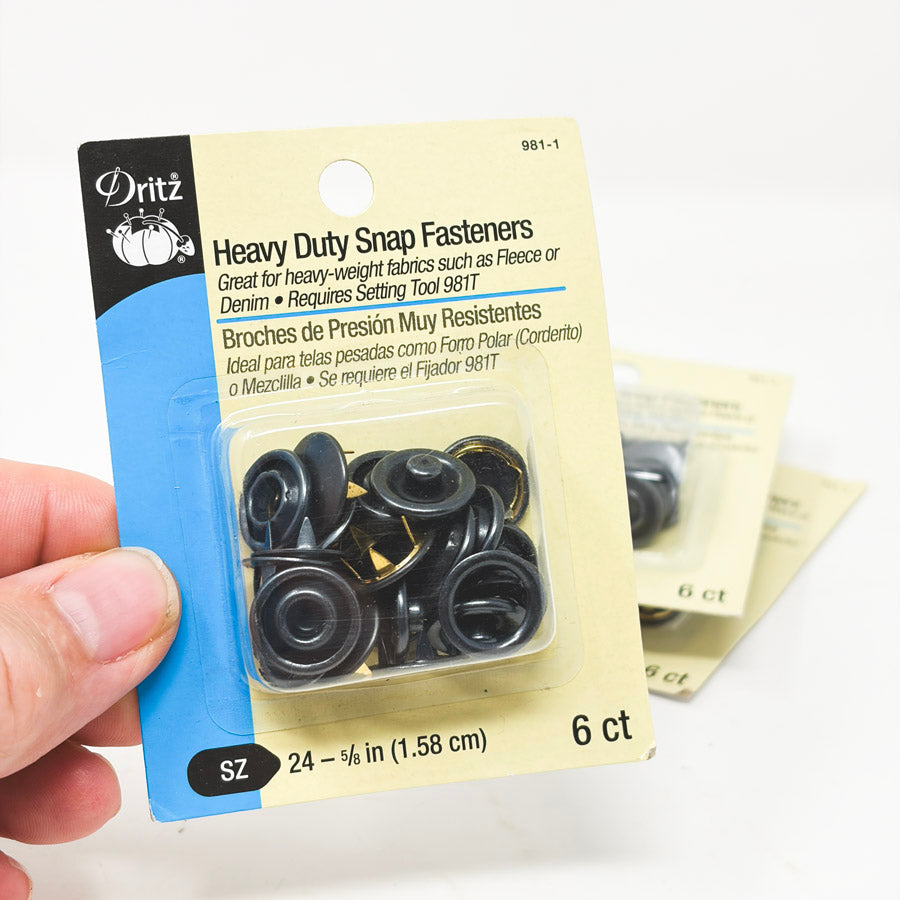 Dritz Heavy Duty Snap Fasteners in Black