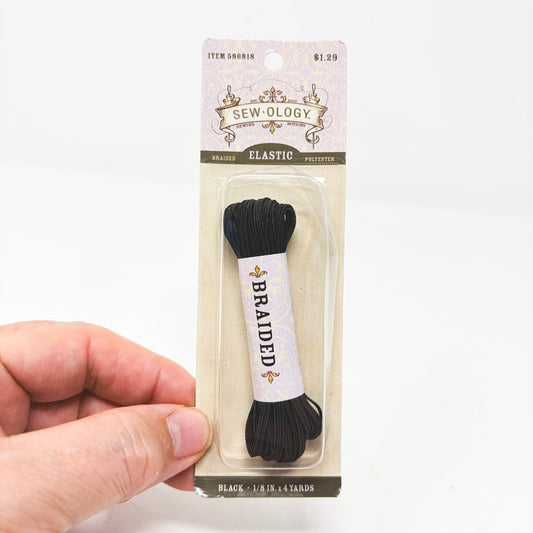 Sewology Black Braided Elastic