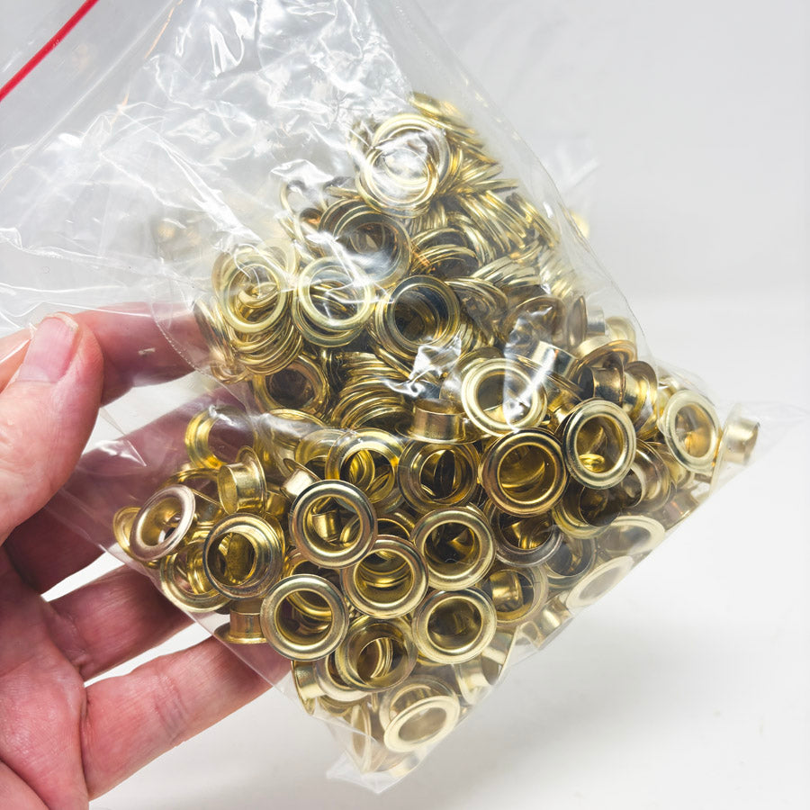 Big Bundle – Appx. 7/8" Gold Lightweight Grommets