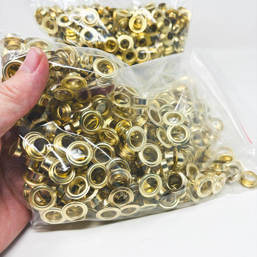 Big Bundle – Appx. 7/8" Gold Lightweight Grommets