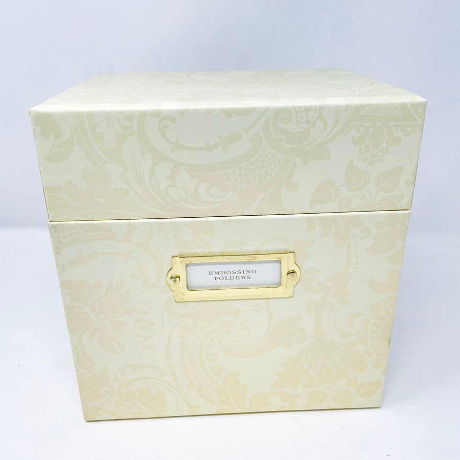 Anna Griffin Embossing Folder Storage Ivory Damask