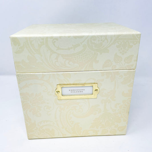 Anna Griffin Embossing Folder Storage Ivory Damask