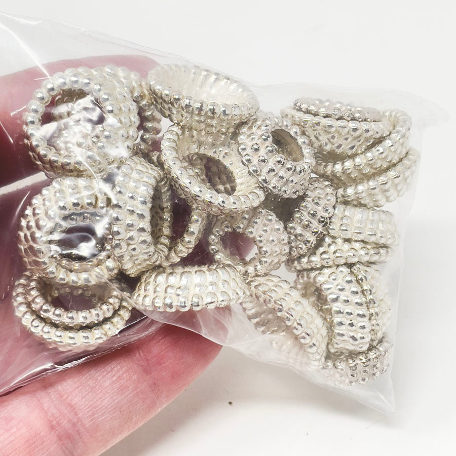 Plastic Bumpy Round Ring Beads - Pick a Color