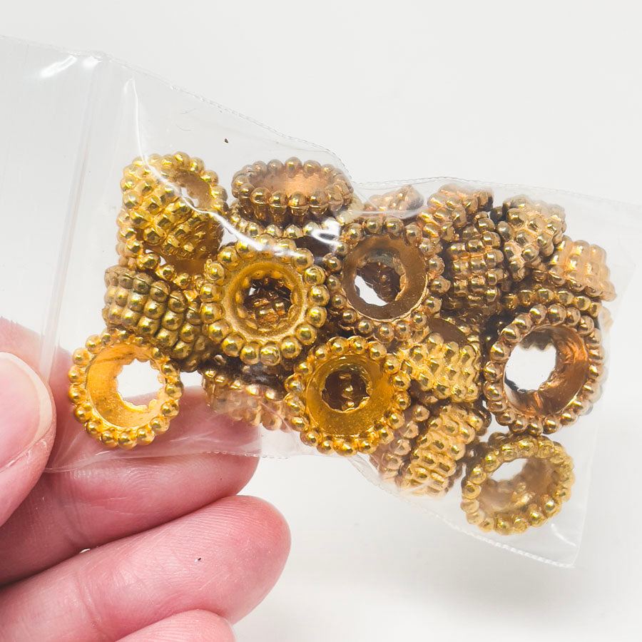 Plastic Bumpy Round Ring Beads - Pick a Color