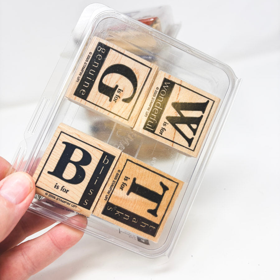 Stampin' Up! Small Wood Back Rubber Stamp Sets - Pick a Design