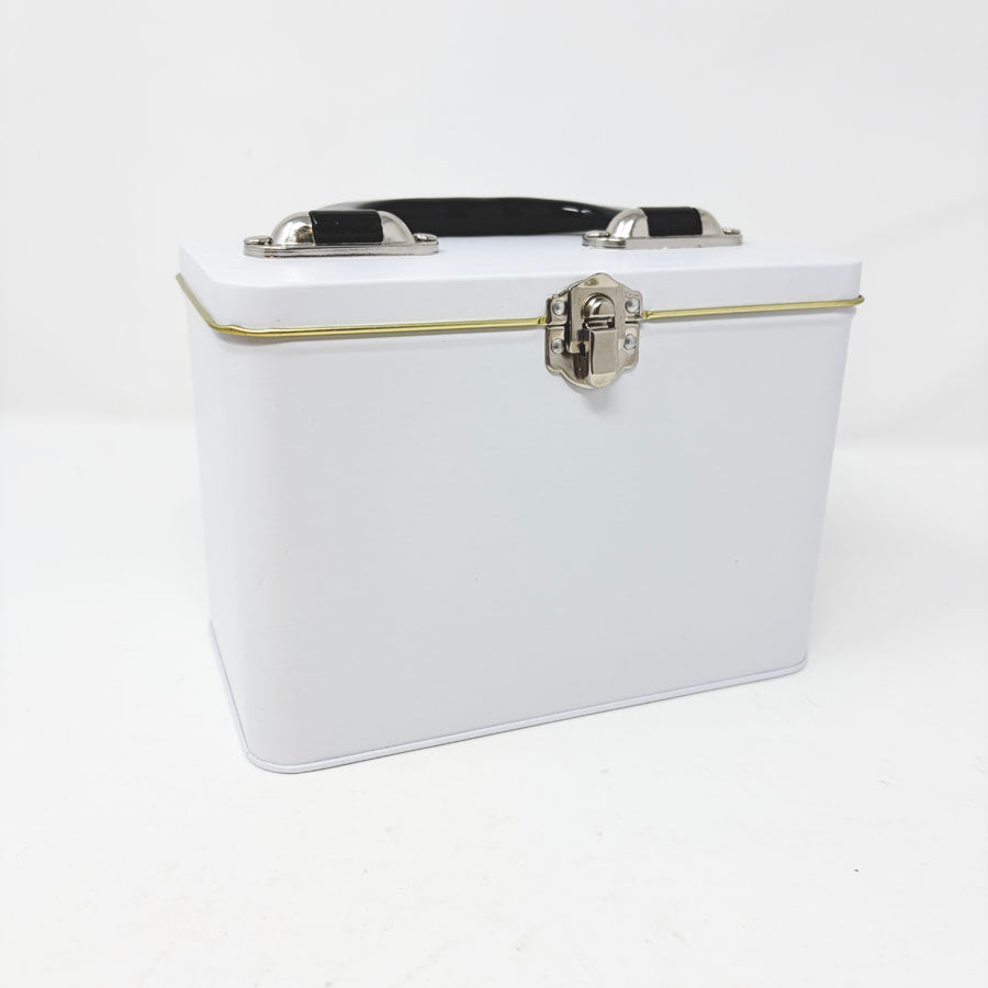 White Provo Craft Metal Lunchbox Container