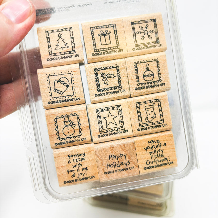 Stampin' Up! Small Wood Back Rubber Stamp Sets - Pick a Design