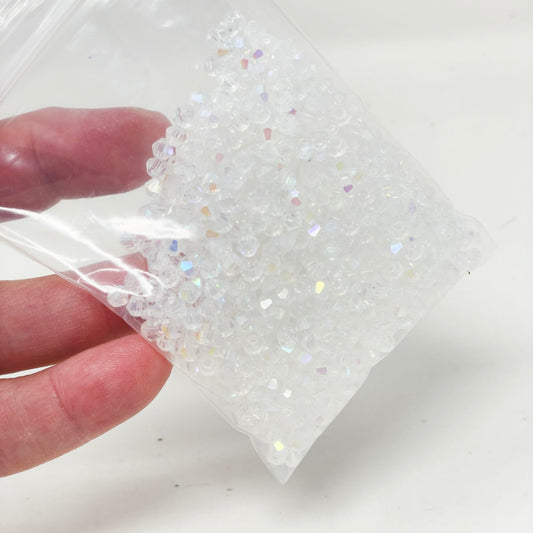 Clear Shimmering Plastic Beads