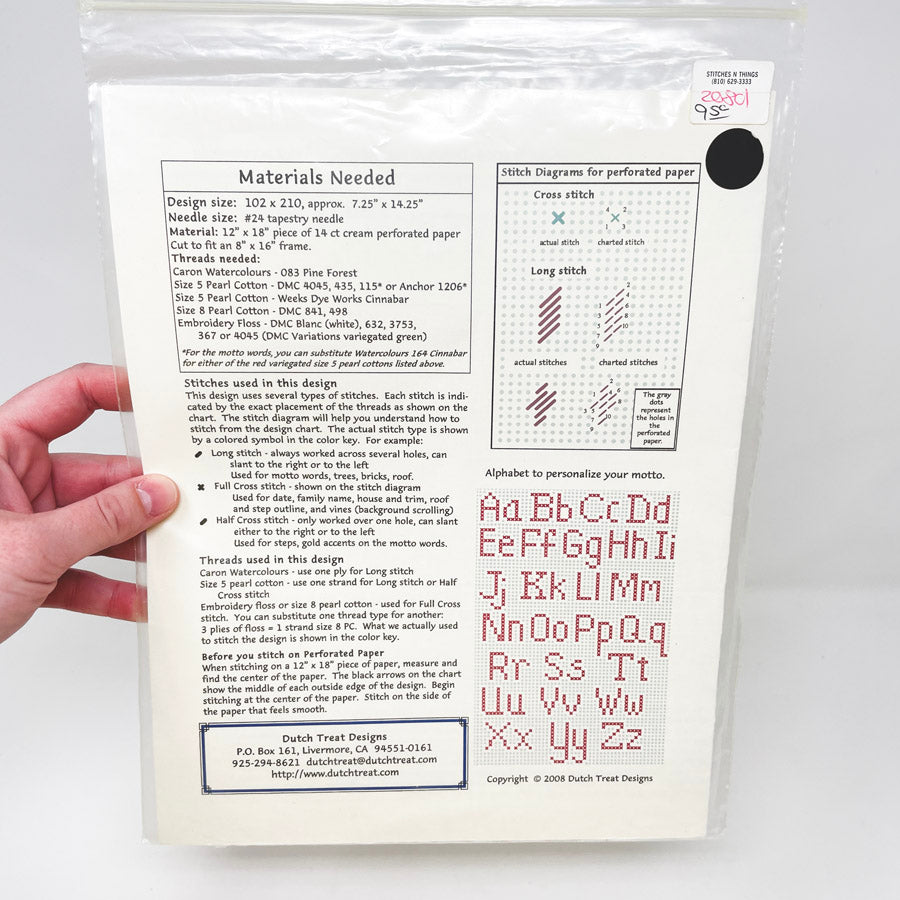 Bless Our House Needlework Pattern for Perforated Paper