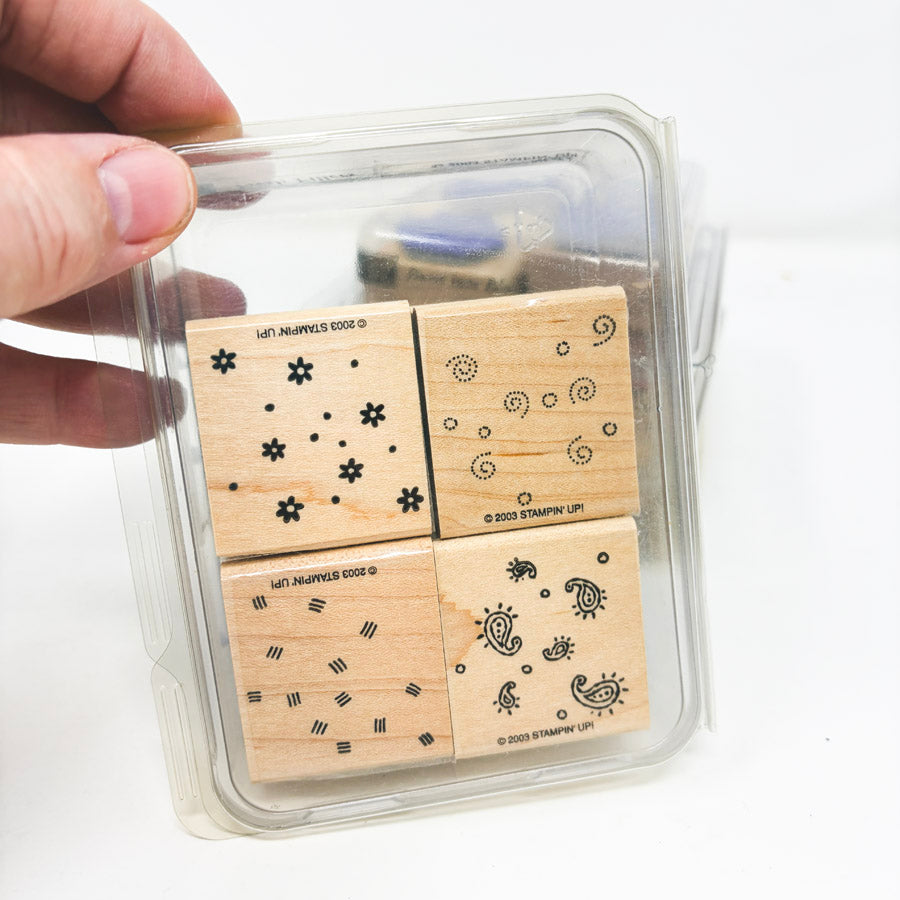 Stampin' Up! Small Wood Back Rubber Stamp Sets - Pick a Design