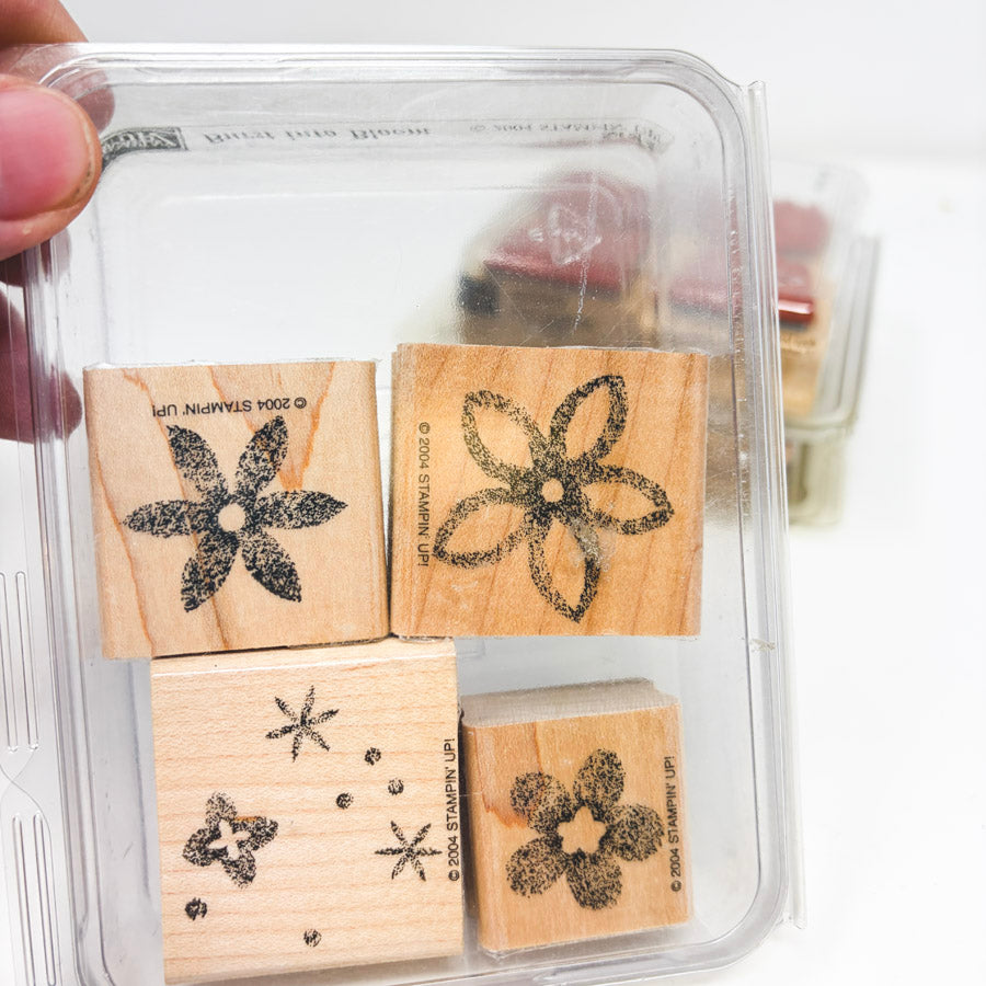 Stampin' Up! Small Wood Back Rubber Stamp Sets - Pick a Design